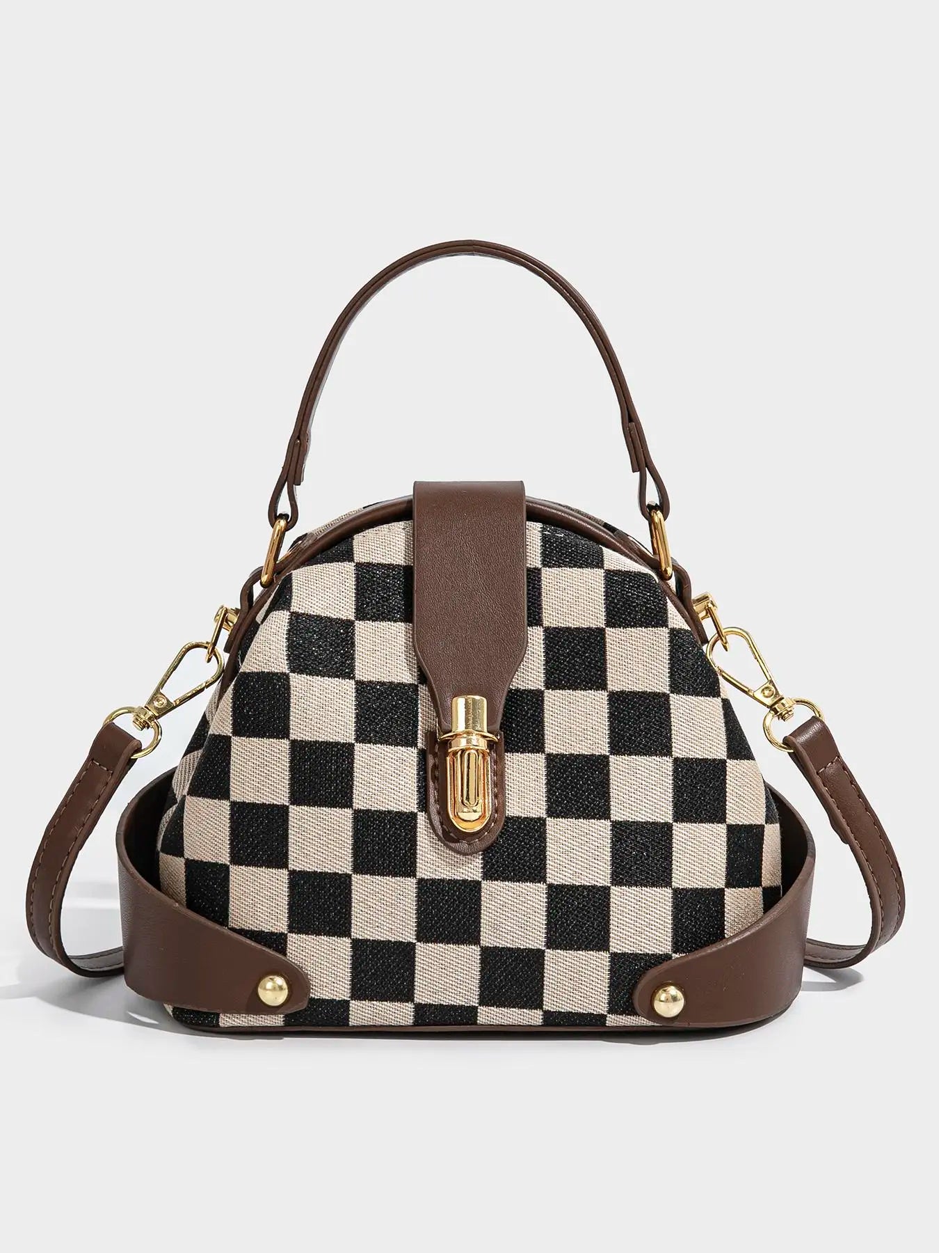 Women's Elegant Colorblock Handbag, Fashionable PU Leather Crossbody Shoulder Bag, Casual Trendy Versatile High-end Commuting Bag