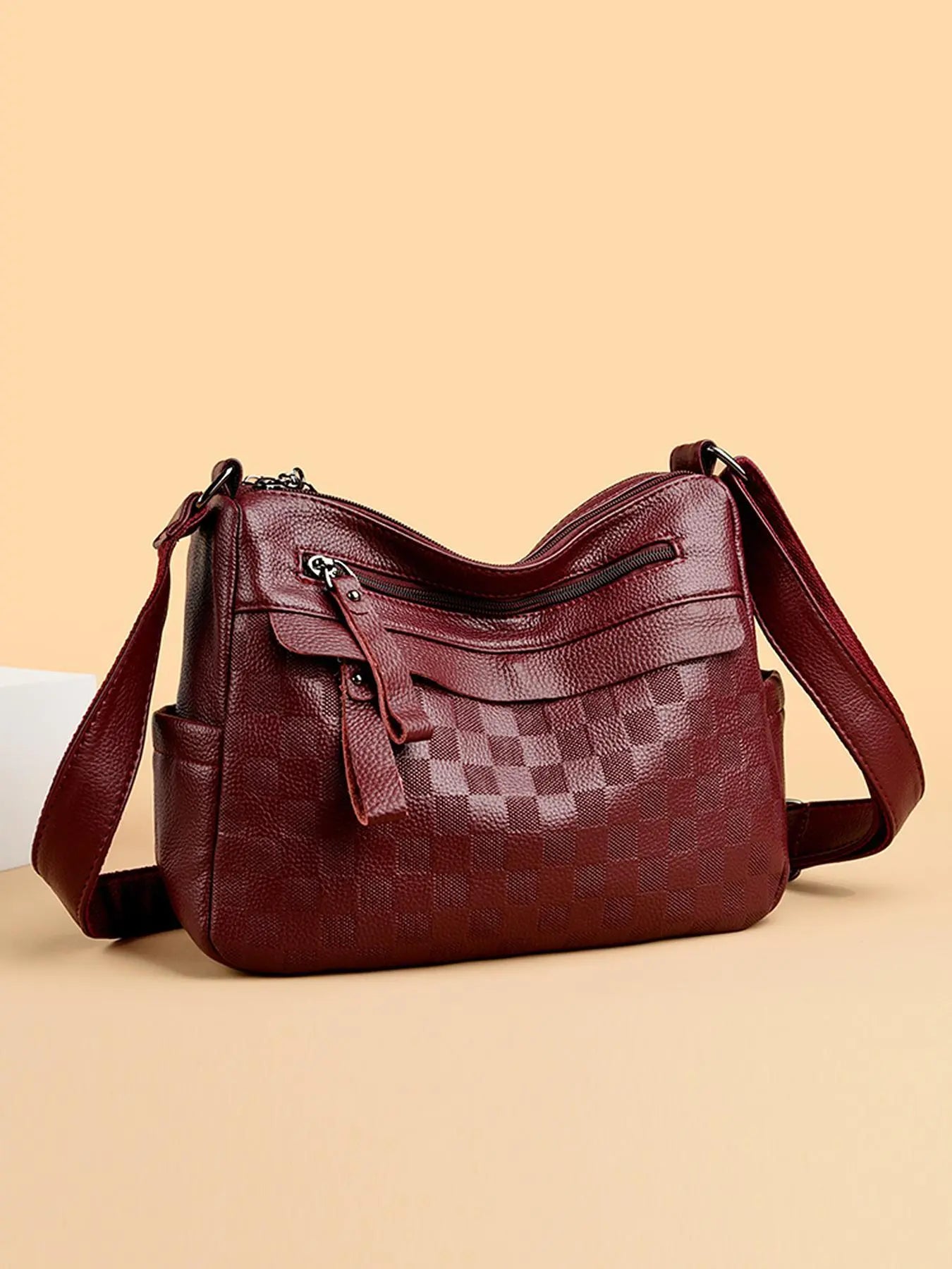 Women's Elegant Minimalist Casual Crossbody Messenger Bag, Fashionable Soft Multi-layer Design Shoulder Bag, Trendy Versatile Large Capacity Crossbody Bag for Daily Use, Fashion Bags