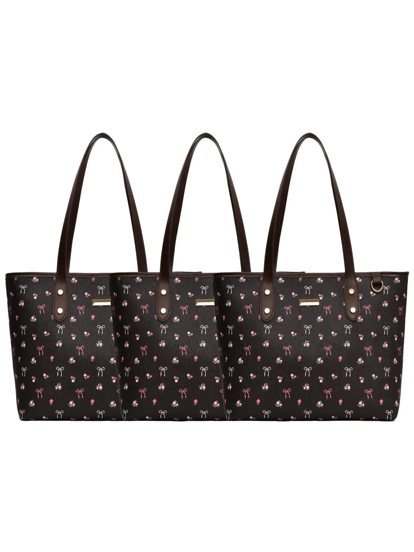 Valentine's Day Gift Women's Elegant Floral Bow Pattern Handbag, personality versatile Daily Shoulder Bag, simple exquisite Casual Fashion   High quality Daily Commuter Bag, Fashion Crossbody Bags