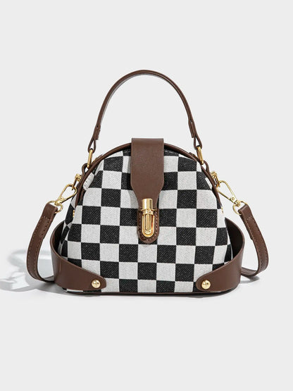 Women's Elegant Colorblock Handbag, Fashionable PU Leather Crossbody Shoulder Bag, Casual Trendy Versatile High-end Commuting Bag