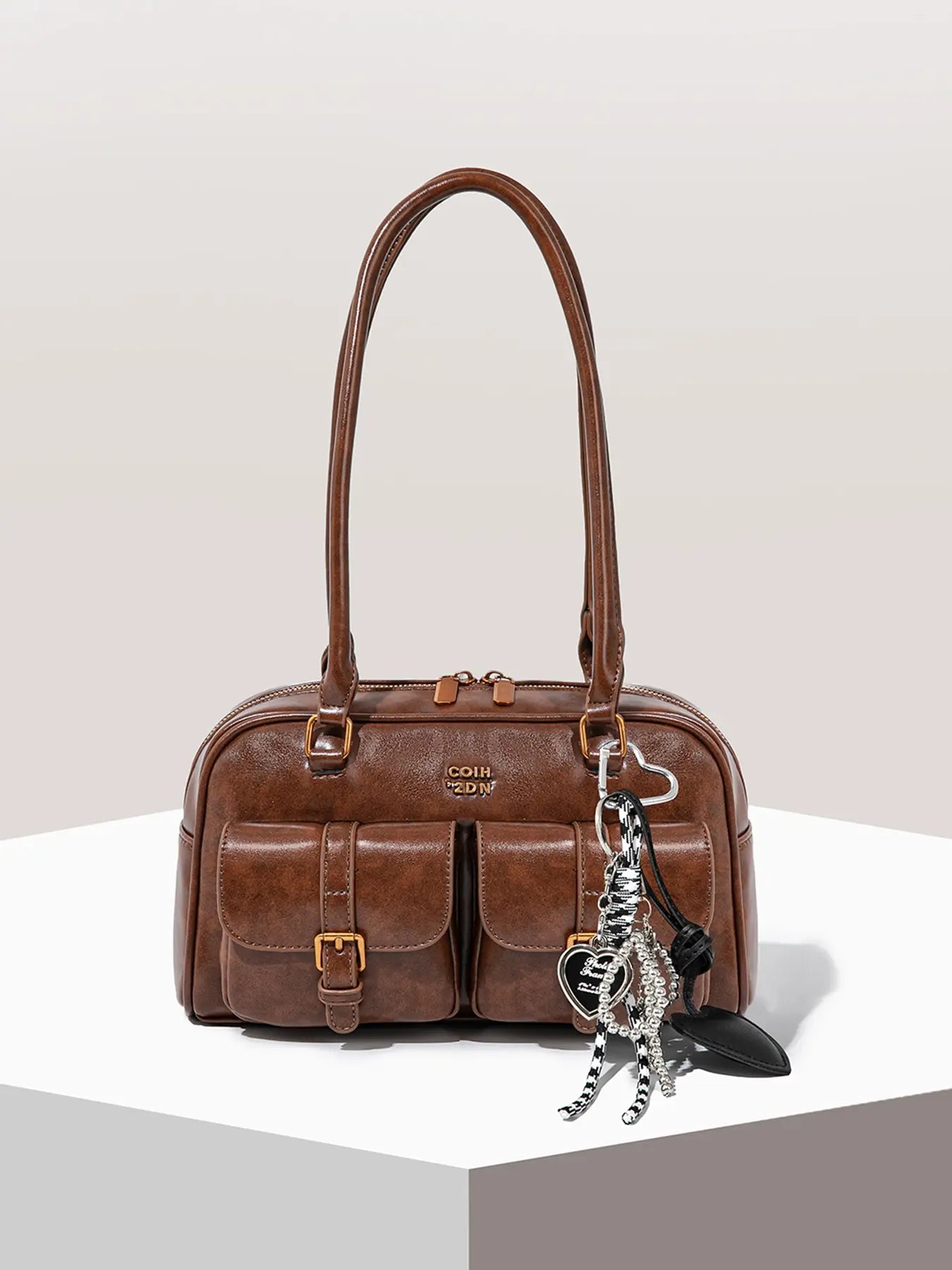 Women's Elegant Solid Color Shoulder Bag, Fashionable Pu Leather Bag for Daily Used, Casual Trendy Versatile High-quality Daily Commuting Bag