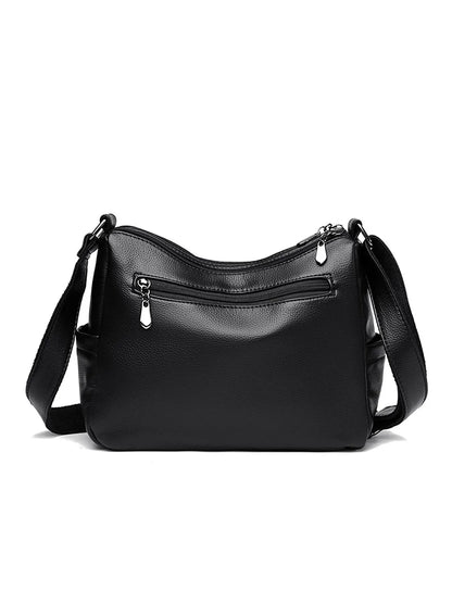 Women's Elegant Minimalist Casual Crossbody Messenger Bag, Fashionable Soft Multi-layer Design Shoulder Bag, Trendy Versatile Large Capacity Crossbody Bag for Daily Use, Fashion Bags