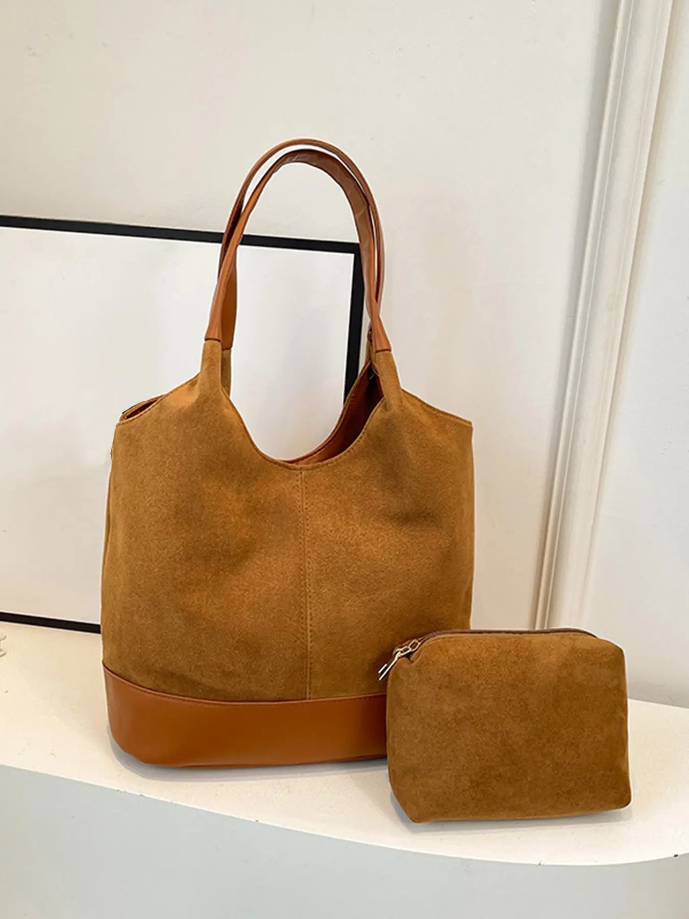 Women's Elegant Bow Decorated Shoulder Bag, Fashionable Solid Color Large Capacity Bag for Daily Used, Casual Trendy Commuting Bag, Elegant Commuter Bag