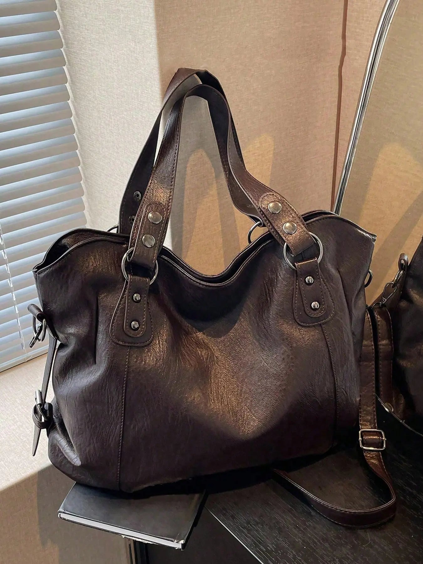 Women's Elegant Solid Color Shoulder Bag, Fashionable Large Capacity Crossbody Bag for Work & Daily Used, Casual Trendy Versatile High-quality Daily Commuting Bag, Fashionable Unique Bags