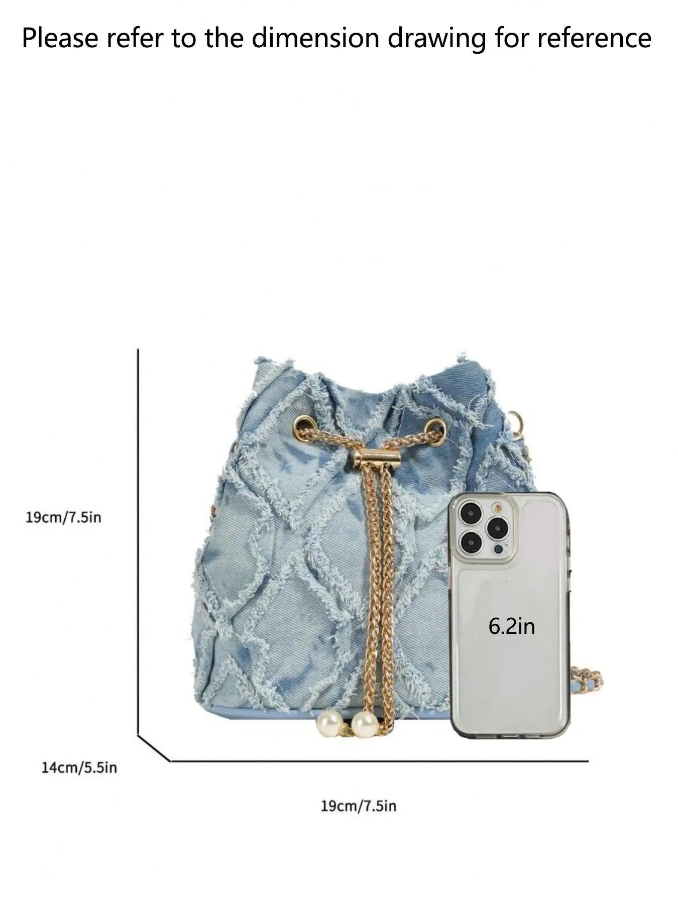 Women's Elegant Faux Pearl Decorated Crossbody Shoulder Bag, Exquisite Trendy Metal Drawstring Crossbody Bag, Fashionable Bag for Daily Use