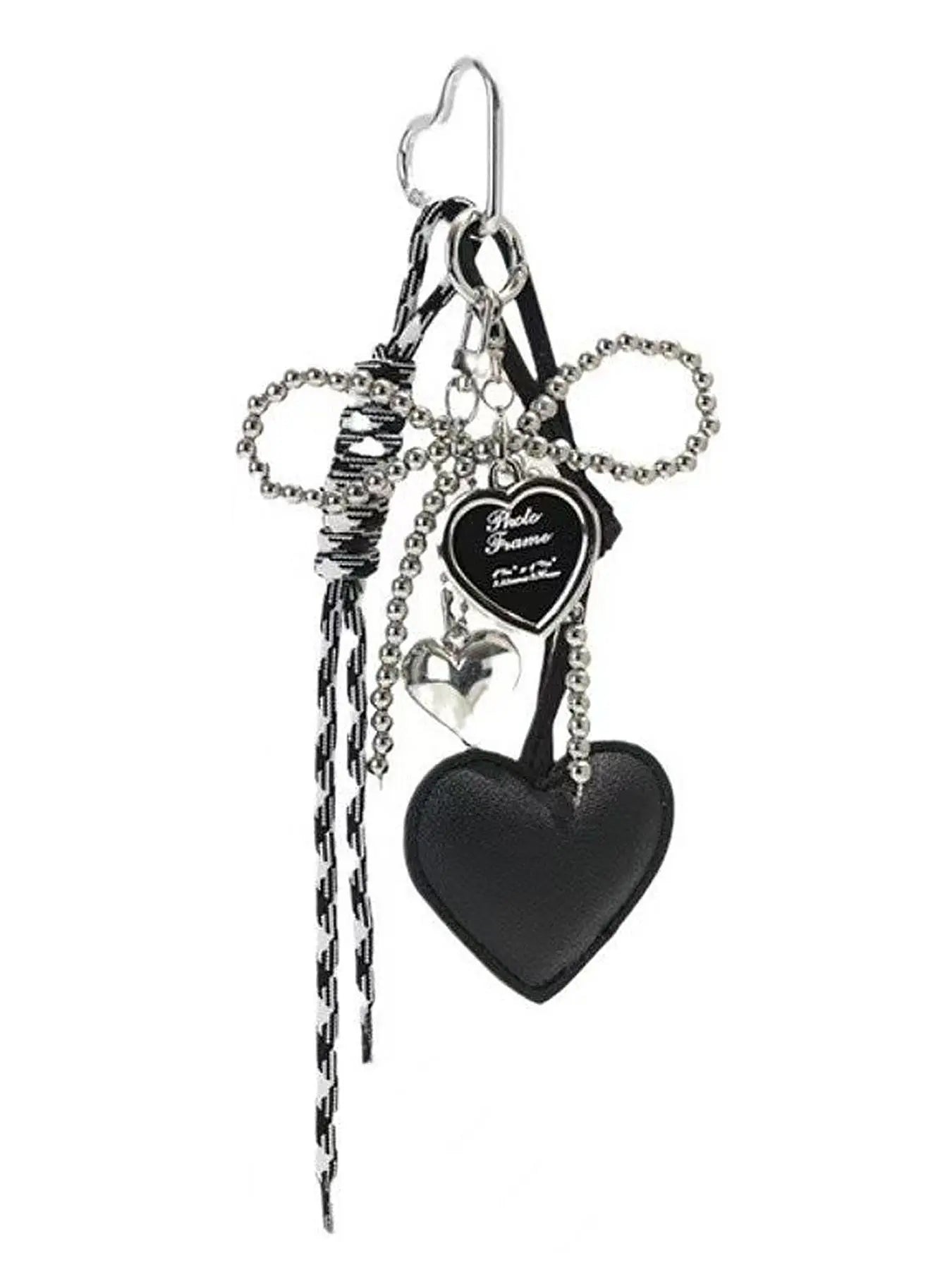 Women's Elegant Heart Shaped Keychain, Fashionable Bow Charm Metal Keychain for Handbags & Wallets, Car Keys & Key Pendants, Unique Gifts for Fashion Enthusiasts