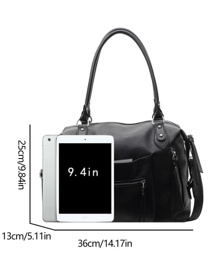 Retro tote bag, versatile textured commuter messenger bag, women's one-shoulder messenger bag, Casual commuter bag, suitable for daily commuting, short-term travel, etc.