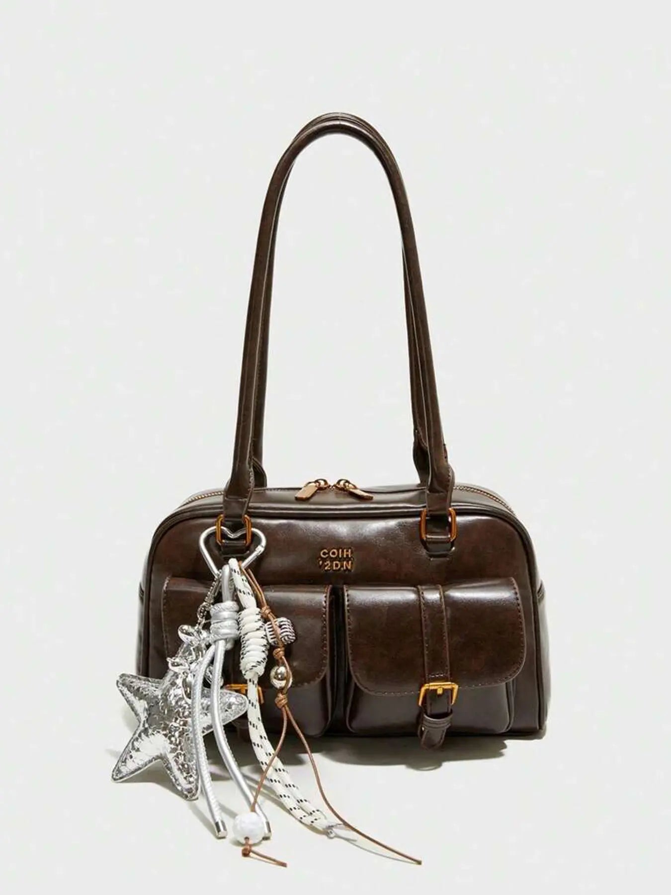 Women's Elegant Solid Color Shoulder Bag, Fashionable Pu Leather Bag for Daily Used, Casual Trendy Versatile High-quality Daily Commuting Bag