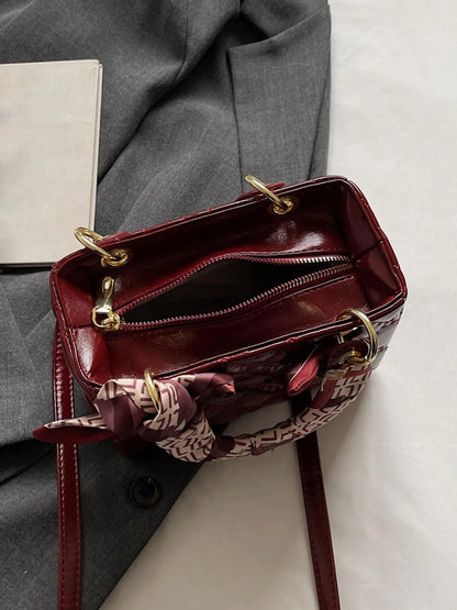Women's Elegant Diamond Quilted Handbag, PU Leather Handbag, Fashionable Chain Strap Crossbody Bag for Daily Used, Casual Trendy Versatile High-quality Daily Commuting Bag, Elegant Bags