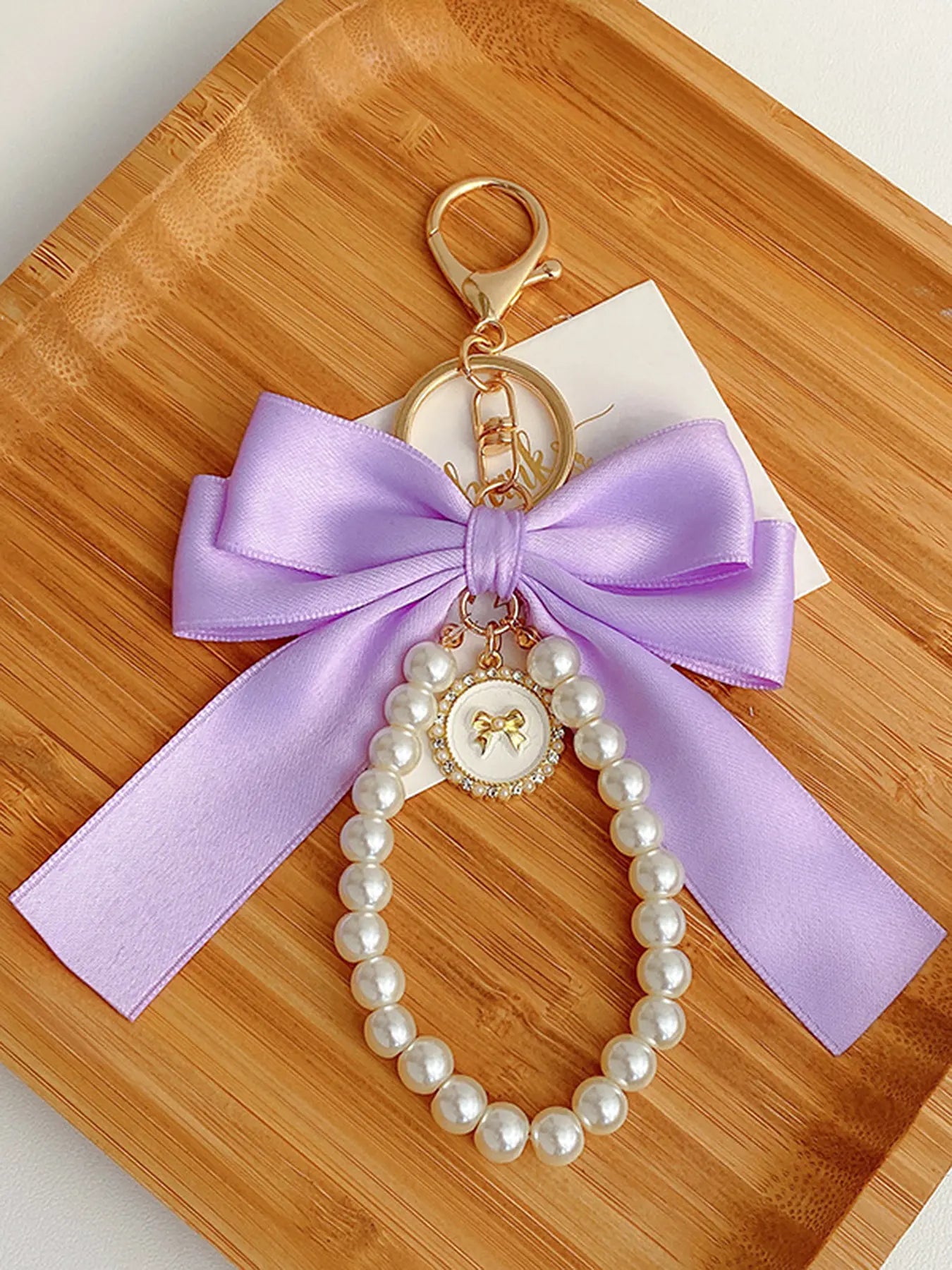 Women's Elegant Bowknot Design Bag Charm, Cute Trendy Bag Keychain, Fashionable Bag Decoration for Daily Use & Car Key Decoration, Keychain for Bags, Stylish Keychain, Cute Keychain Accessory