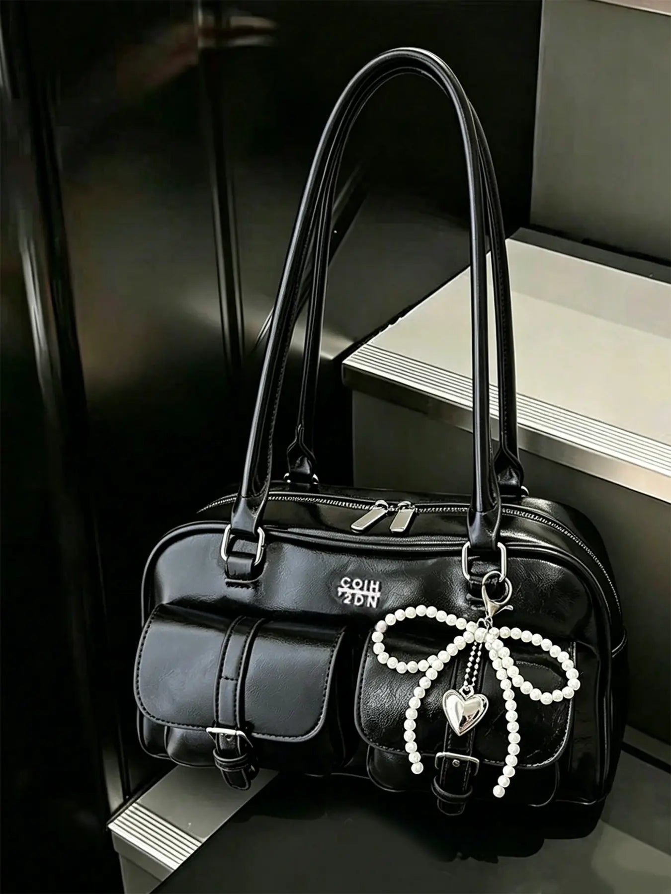 Women's Elegant Solid Color Shoulder Bag, Fashionable Pu Leather Bag for Daily Used, Casual Trendy Versatile High-quality Daily Commuting Bag