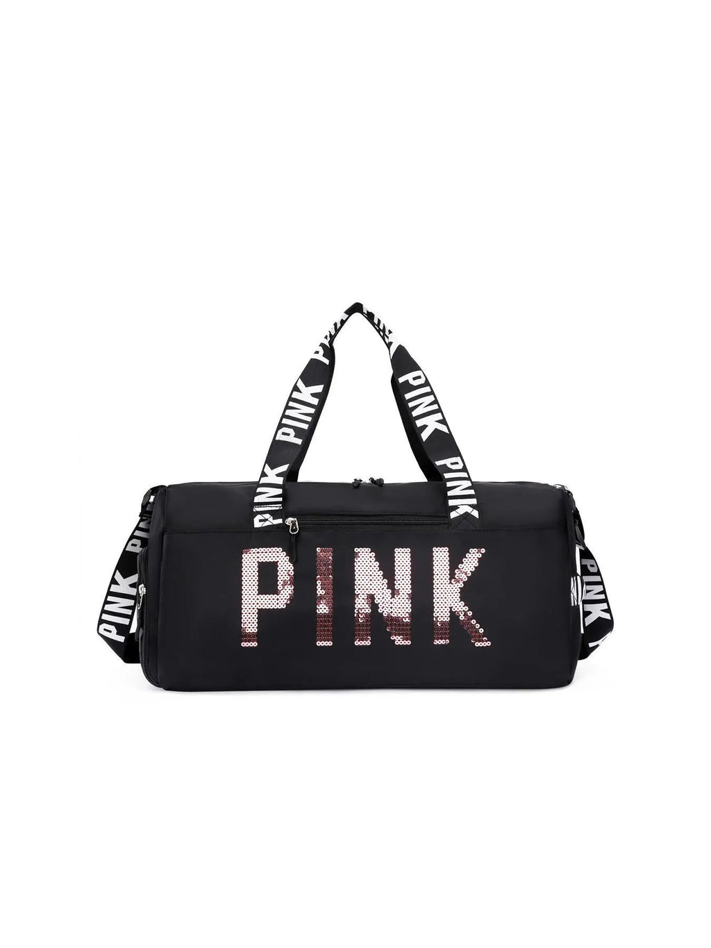 Fitness Bag with Shoe Compartment, Stylish Letter-Print Large-Capacity Lightweight Crossbody Gym Bag, Multifunctional Shoulder Bag