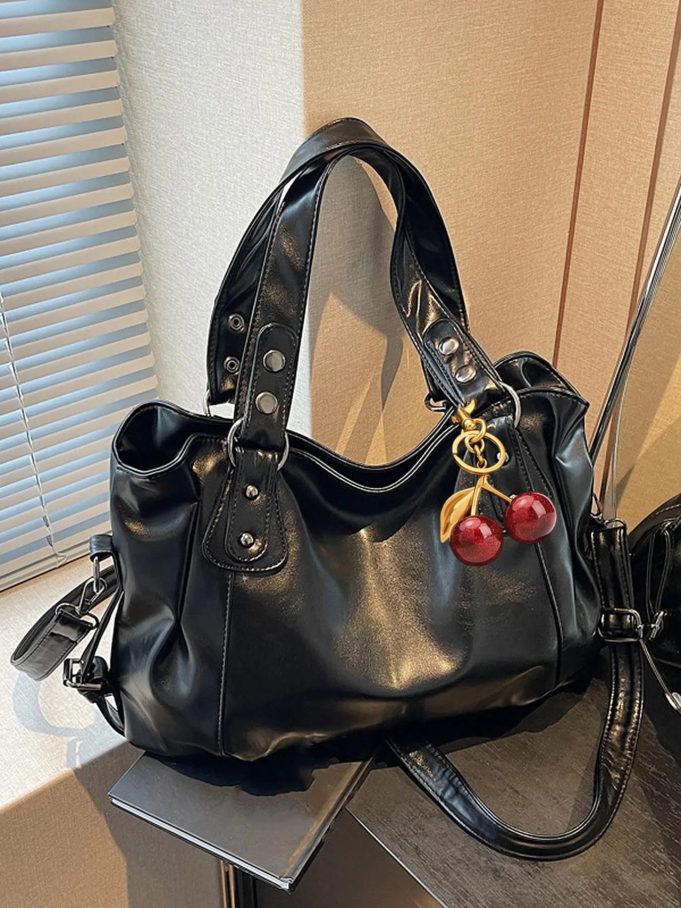 Women's Elegant Solid Color Shoulder Bag, Fashionable Large Capacity Crossbody Bag for Work & Daily Used, Casual Trendy Versatile High-quality Daily Commuting Bag, Fashionable Unique Bags