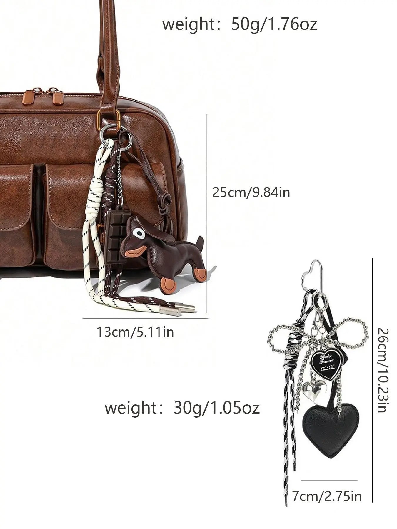 Women's Elegant Heart Shaped Keychain, Fashionable Bow Charm Metal Keychain for Handbags & Wallets, Car Keys & Key Pendants, Unique Gifts for Fashion Enthusiasts